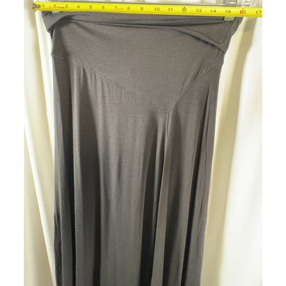 Max Studio Fold Over Waist Maxi Jersey Skirt, Black, Sz: M, 73-20 - Picture 10 of 16